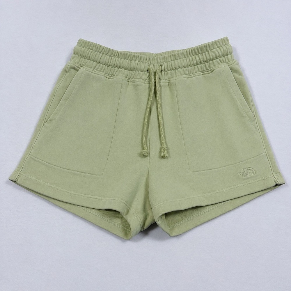 The North Face Fleece Sweat Shorts Womens Sz S Green Outdoor Comfy Loungewear